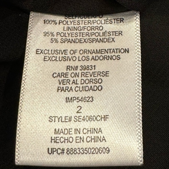 Sam Edelman Black Pleated Lace Layered Skirt Size 2 - Picture 15 of 16